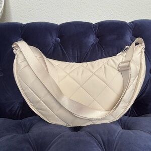 Uniqlo Cream Quilted Shoulder Bag